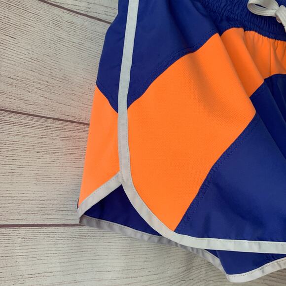 Fila Blue and Orange Shorts Drawstring Elastic Waist Gym Shorts Size Medium - Picture 4 of 11